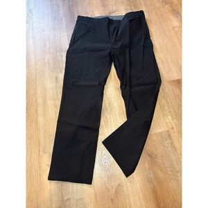 Denali Men's Flex Waistband Travel Pant Straight Fit (Black, 38/30)